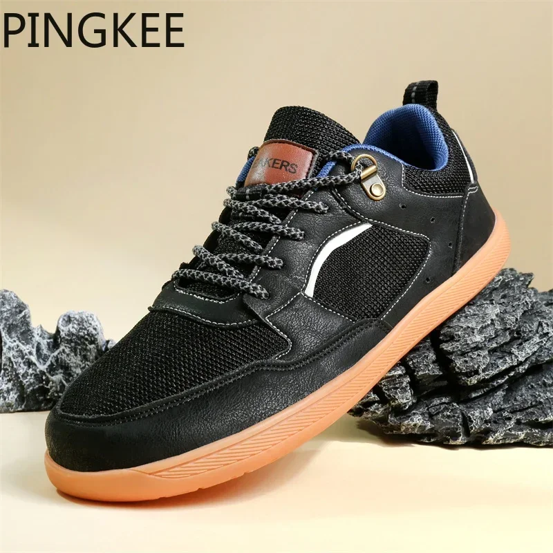 Running Sneakers PINGKEE Minimalist Athletic Sneakers Wide Feet ToeBox Barefoot Shoes Men Women Fitness Trailing Synthetic Upper