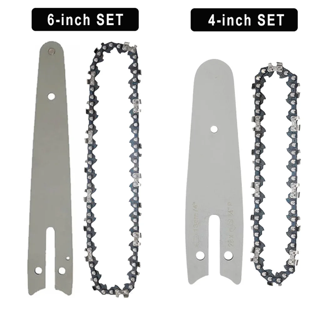 4  6 8 Inch Mini Steel Chainsaw Chains 1/4 Electric Chainsaws Accessory Chains Replacement Mini Electric Chainsaw Chain Saw 6