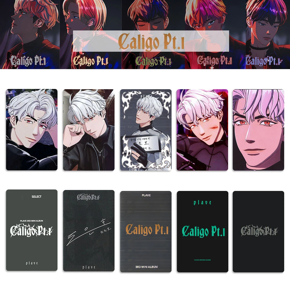 5Pcs/Set Kpop PLAVE Caligo Pt.1 Album Personal Cards BAMBY YEJUN