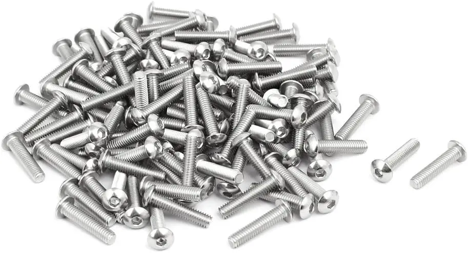 

M4x18mm 304 Stainless Steel Button Head Hex Socket Cap Screws Bolts 120pcs