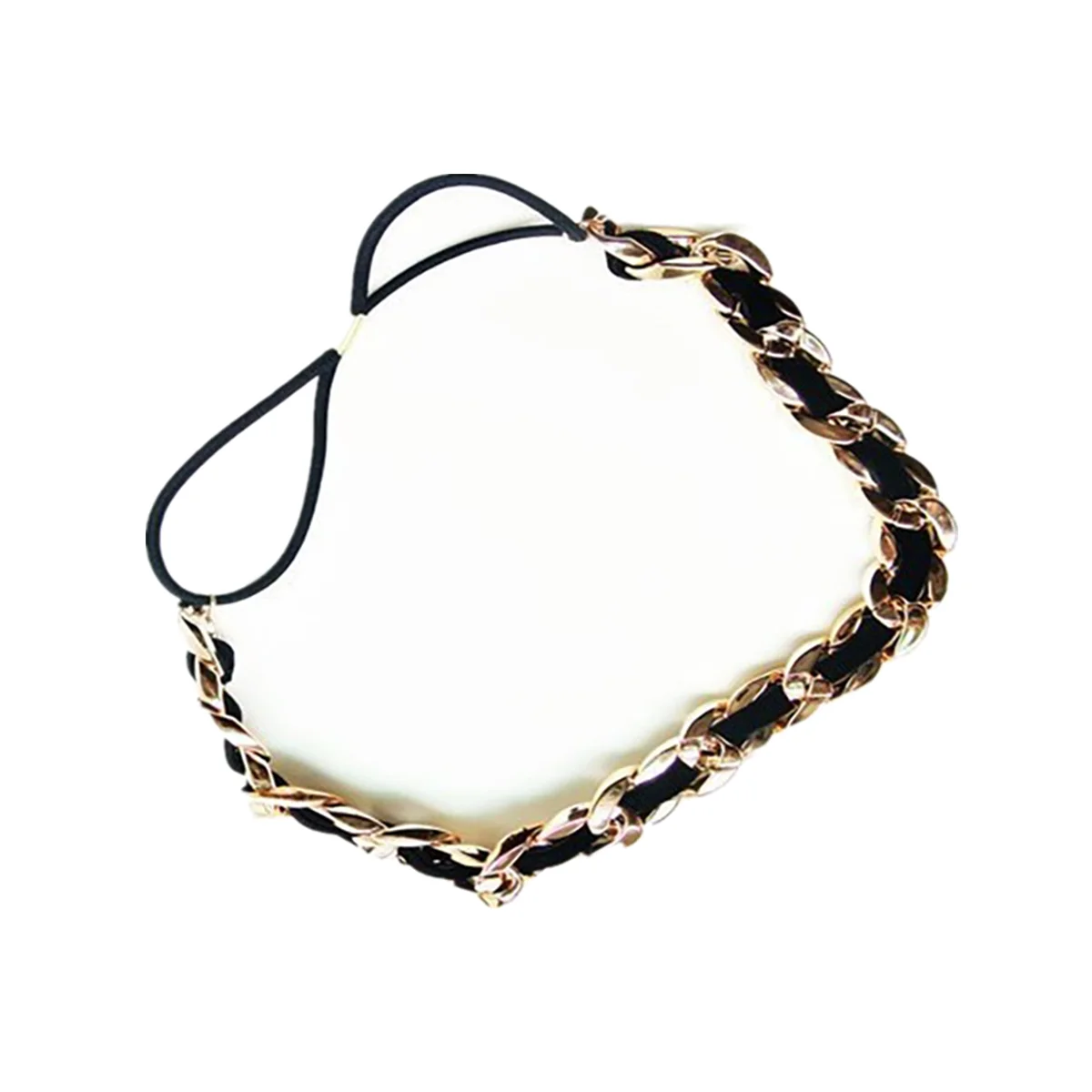 Freeshipping wholesale fashion golden plastic chian velvet elastic headband necklace hairband hair accessory 12pc/lot 6 8 10in pruning guide plate covers chainsaw bar cover plastic scabbard protector electric chain accessory dropship