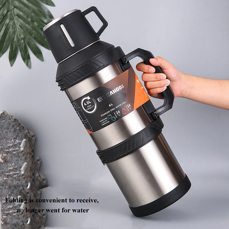 Vacuum Travel Bottle Thermos Giant Flask 3l For Hot And Cold Drinks