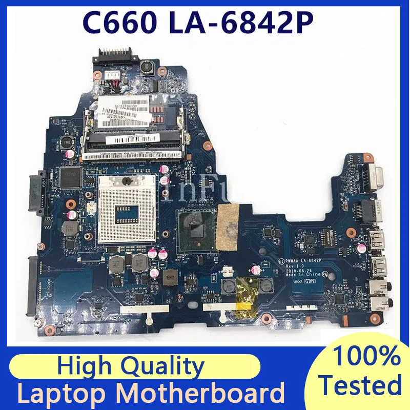 

Mainboard For Toshiba C660 C660-1F1 Laptop Motherboard DDR3 K000111440 PWWAA LA-6842P 100% Fully Tested Working Well