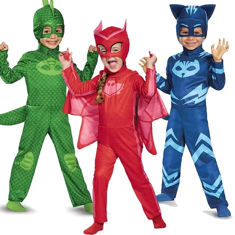 cosplay Pigiama blu Ragazzi Ragazze Costume da eroe anime con maschera Cosplay Vestire vestito Bambino Costume di Halloween Festa di compleanno Regalo per bambini - immagine 6