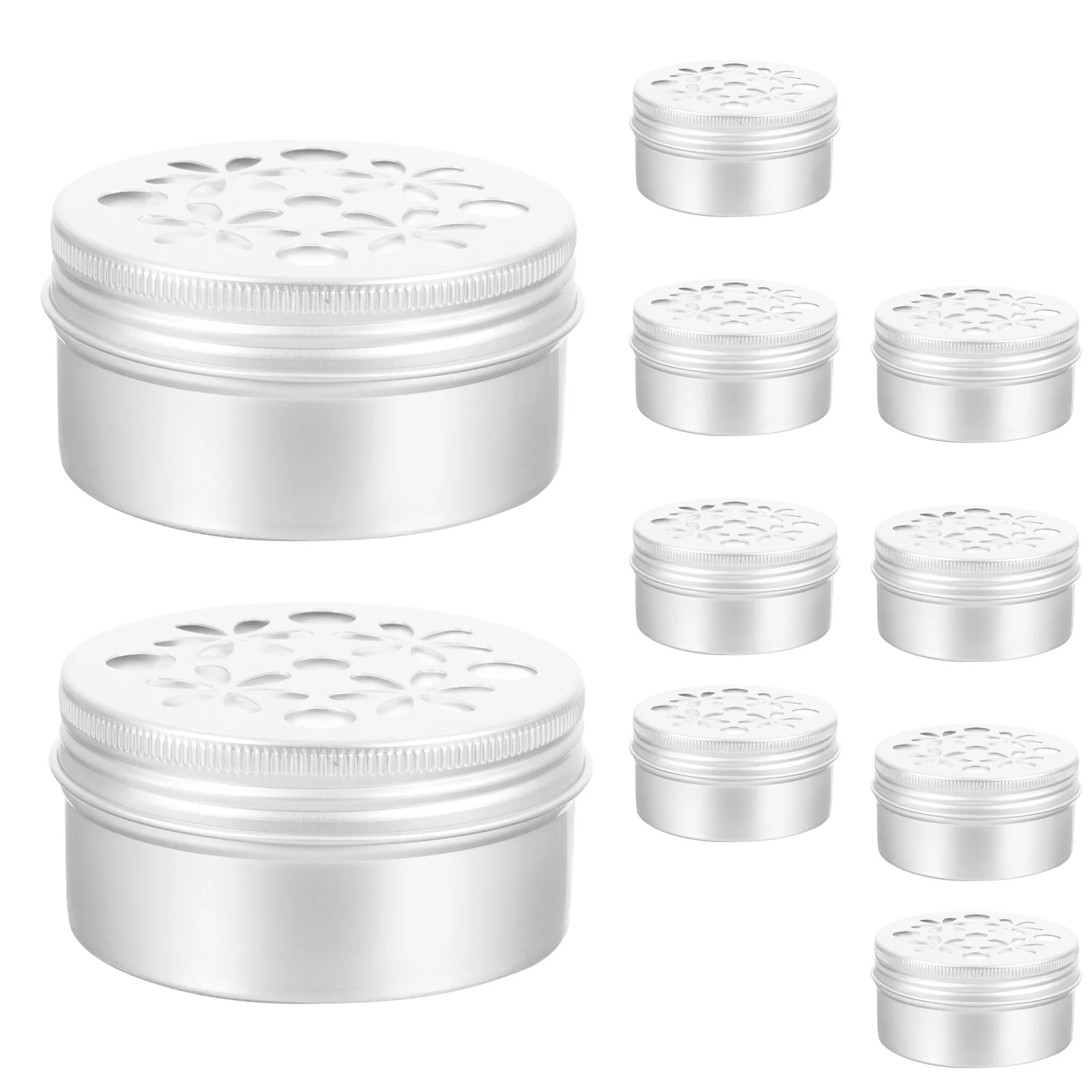 

Dog Scent Work Tins 10Pcs Dog Scent Training Kit Aluminum Smell Training Box Hollow Lids Dog Nose Training Containers Kit