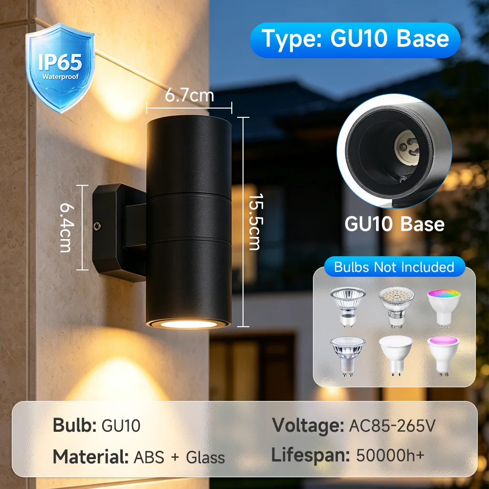 Sleek Waterproof Outdoor LED Wall Light for Garden and Porch Decor