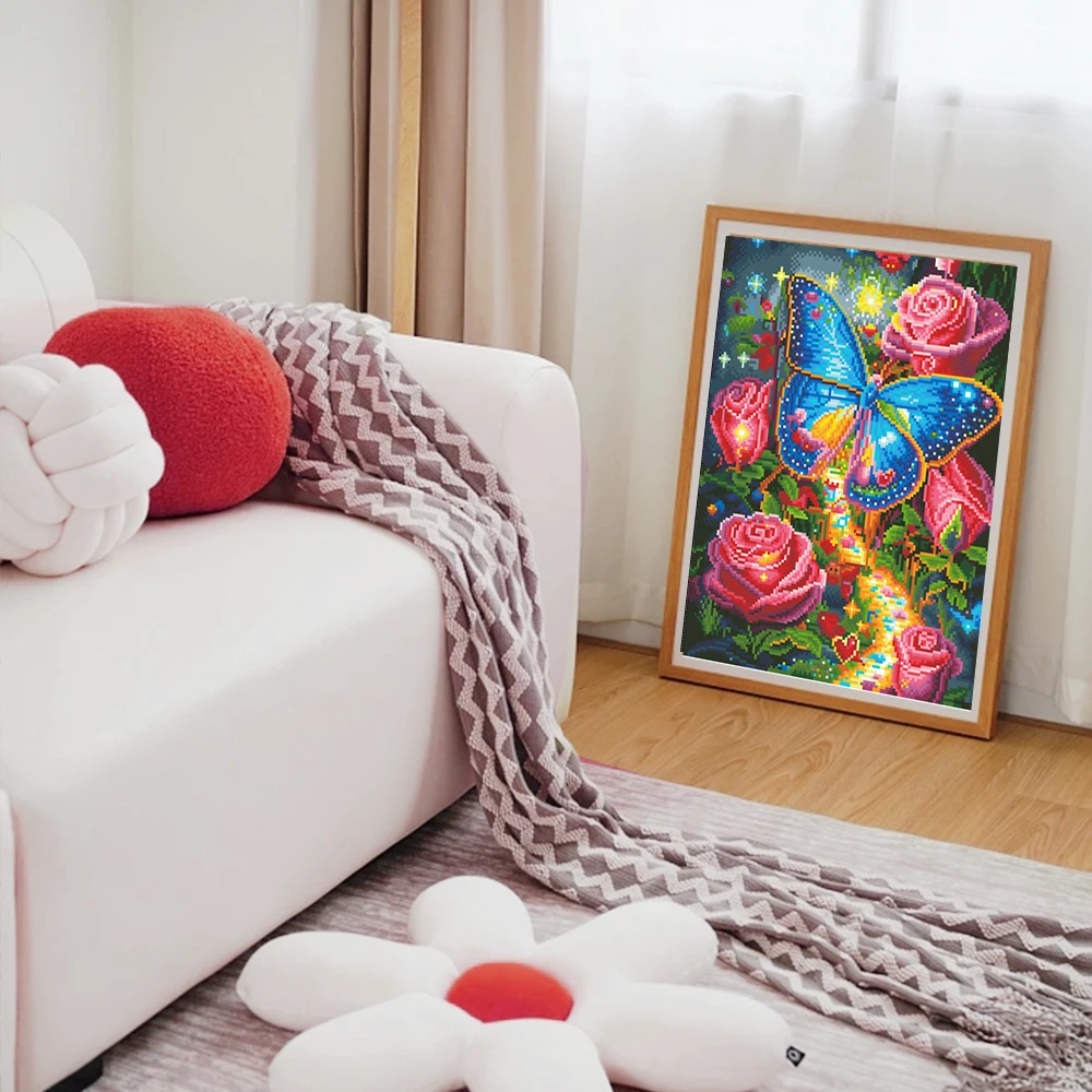 DIY 5D Diamond Painting Kit Completo, Cervi al tramonto Pittura Diamante per Adulti Bambini,Cristallo Strass Ricamo Punto Croce Mosaico Diamond Painting per Decorare la Casa Square Drill,40x50cm