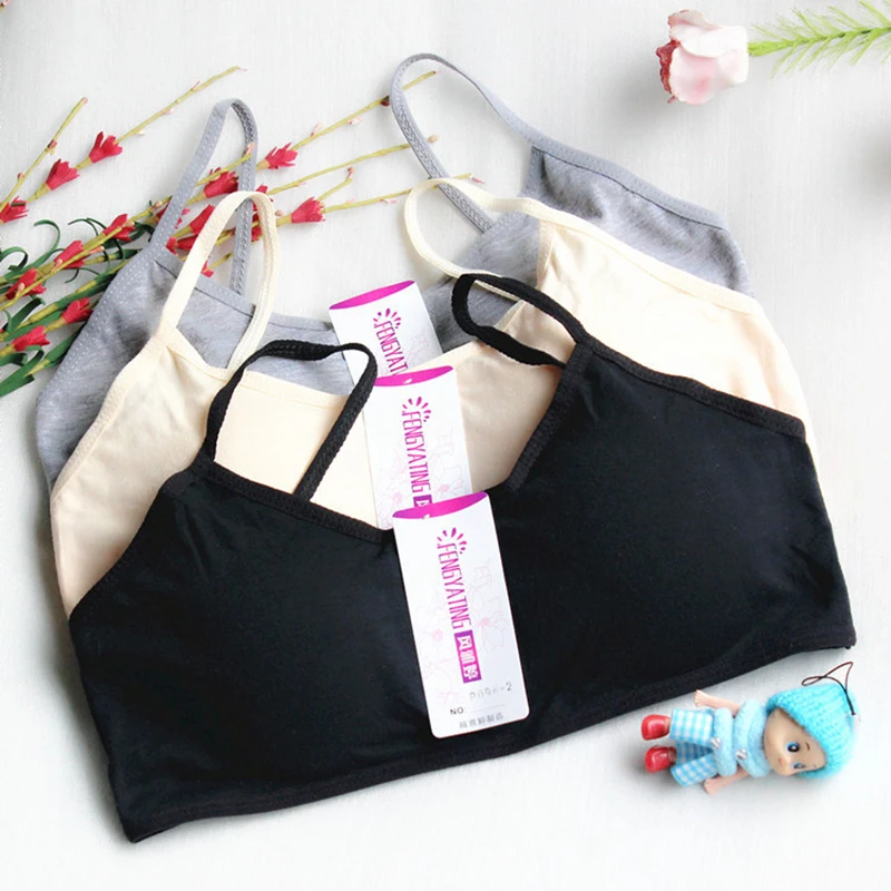 8-15Y Adolescent Girls Cotton Kids Training Bra Underwear Teens Lingerie Sports Breast Care