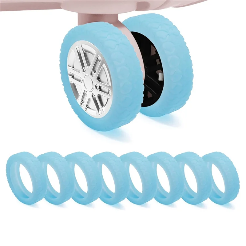 Durable 8Pcs Suitcases Wheel Covers,Silicone Luggage Compartment Wheel Cover For Most 8 Spinner Wheels