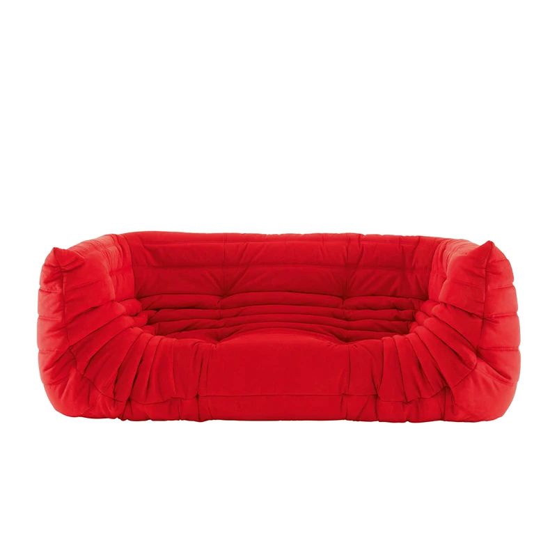 

Research Society Impressionist Space Original Version Deliberate Minimalist Caterpillar Fabric Lazy Sofa with Double Armrests