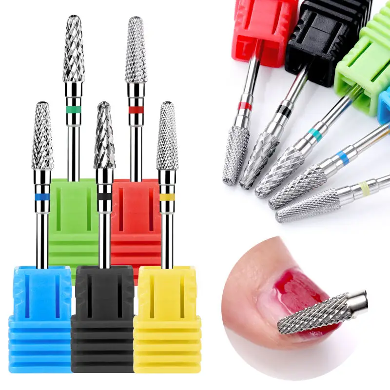 

3/32" Nail Drill Bits Small Cone Bit Tungsten Carbide Cuticle Clean Bit For Electric Nail File Machine