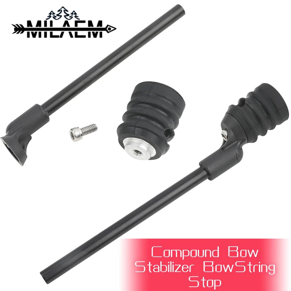 

Compound Bow Stabilizer Bow String Stop Vibration Replacement End Damping Rubber Alloy Shock Absorber for Archery Hunting Tools