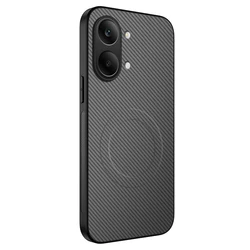 Premium Magnetic Carbon Fiber Texture Case with Wireless Charging for Redmi Turbo 5 Max (GRAY)