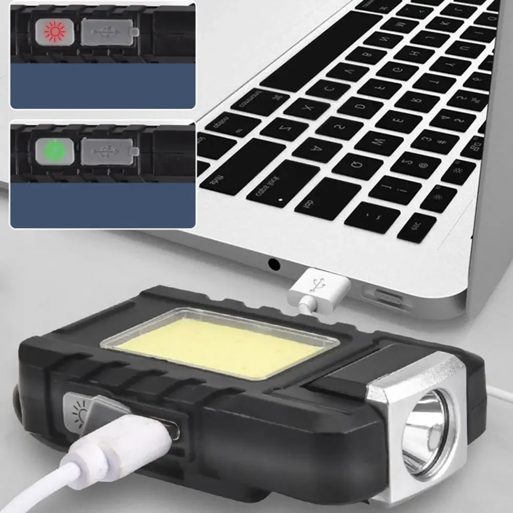 Mini LED Flashlight USB Rechargeable Magnetic Running Chest Light Work Light Clip-on Night Emergency led flashlight led lights led work light work light usb night light