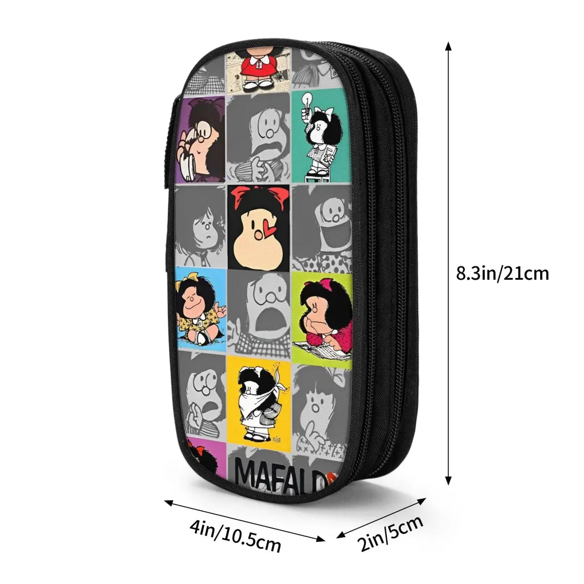 Fashion Mafalda Cartoon Pencil Case Anime Pencilcases Pen for Girls Boys Large Storage Bags Students School Gift Stationery