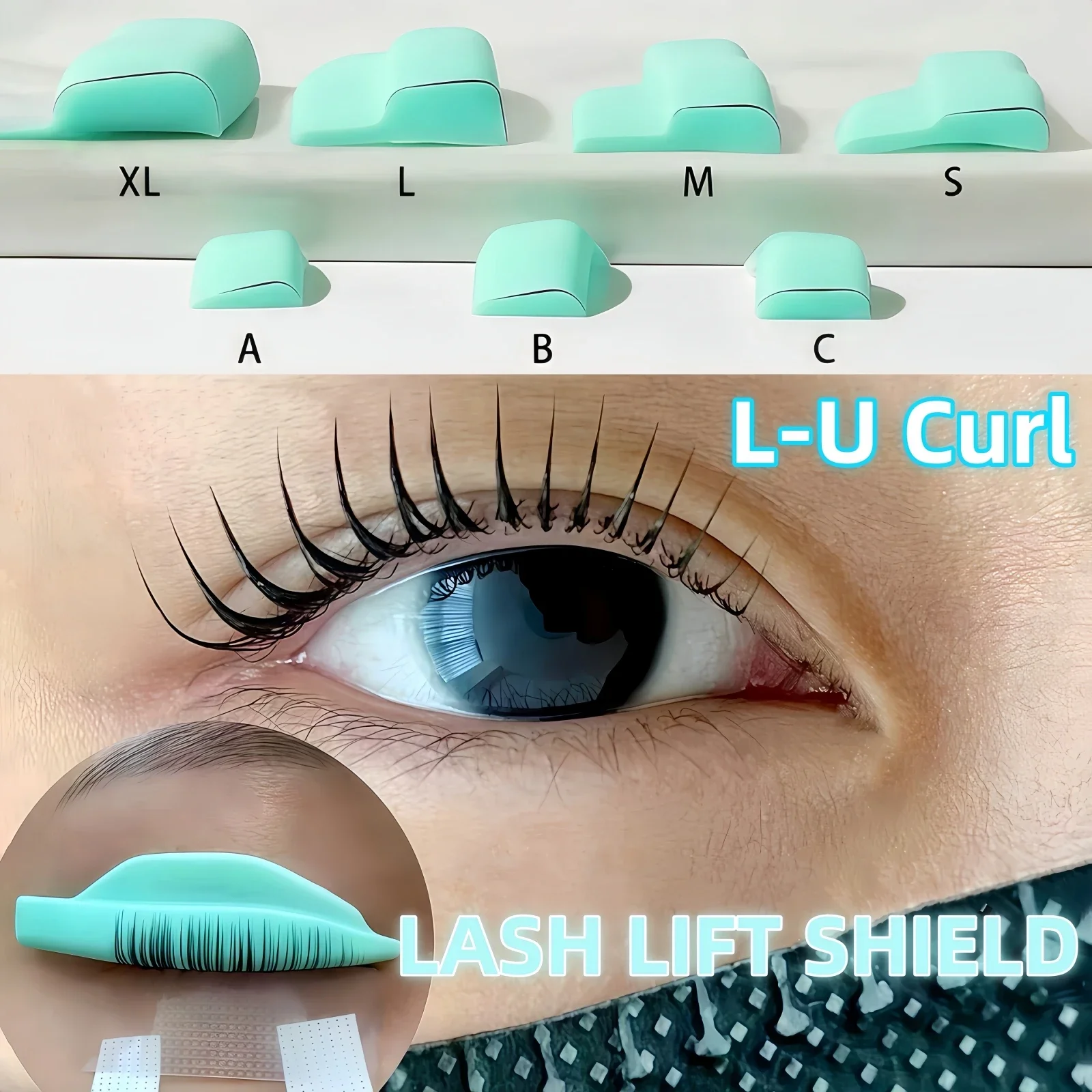 Libeauty 7 Paris Reusable Lash Lift Shield Pad Eeyelash Curling Iron Silicone Eyelashe Curler Accessories Applicator Makeup Tool