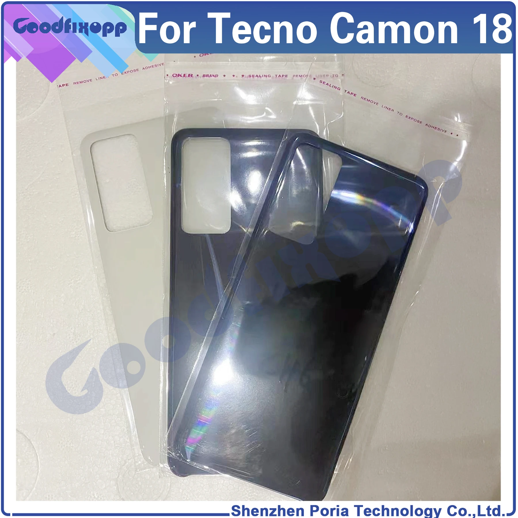 

For Tecno Camon 18 CH6 CH6n Back Cover Door Housing Case Rear Cover For Camon18 Battery Cover Replacement