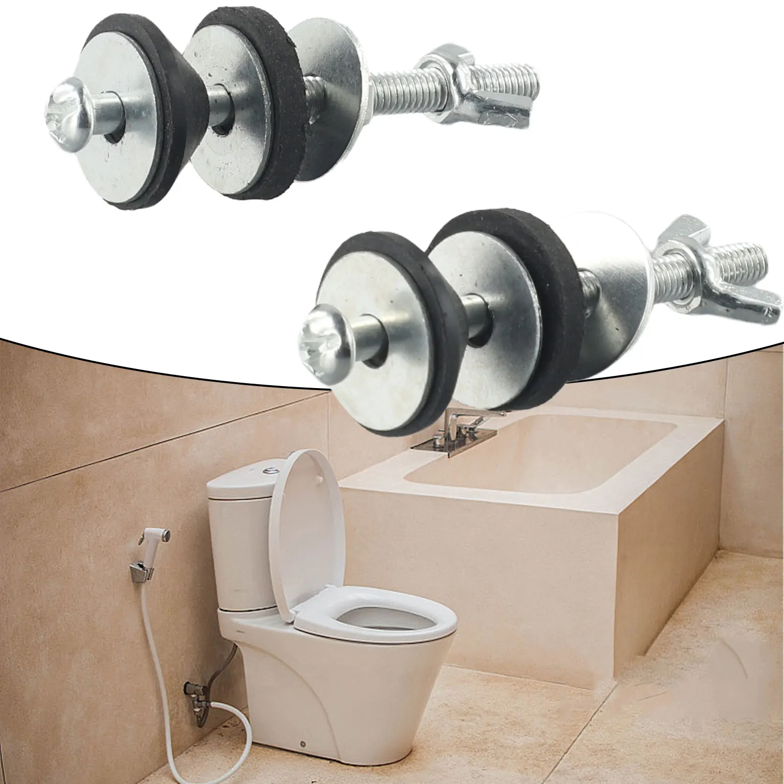 Toilet Tank To Toilet Pan Fixing Accessories Sealing Kit Tight Connection Bolt Lid Seat Fixing Bolt Channel