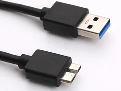 High-Speed USB 3.0 Type A to Micro B Data Sync Cable (Black 1.5m)