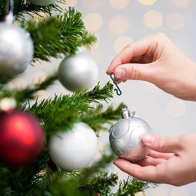 100PCS Round Christmas Ball Ornament Caps Removable Xmas Tree Pendant  Hanging Metal Caps DIY Navidad New Year Home Decoration - AliExpress