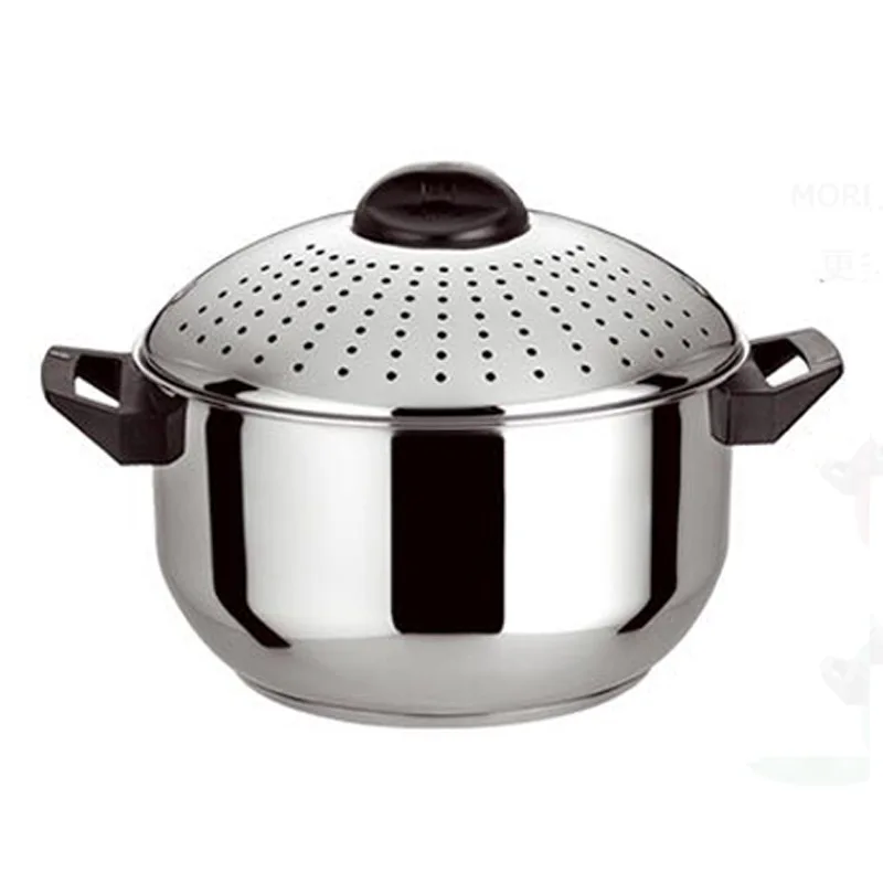 Stainless Steel Noodles Pot Spaghetti Pot Porridge Soup Rice Washing and Draining Vegetable Basket Rice Washing