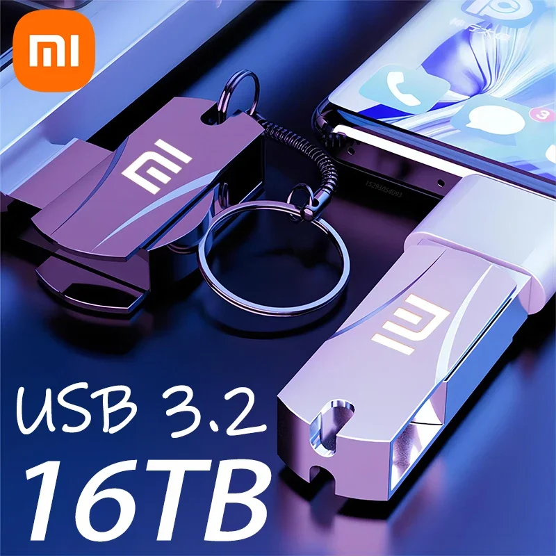 Xiaomi Usb Memoria 16Tb Otg Metal Usb 3.0 Pen Drive Key 8Tb 4Tb Tipo C Pendrive Ad Alta Velocità 2Tb Mini Flash Drive Memory Stick