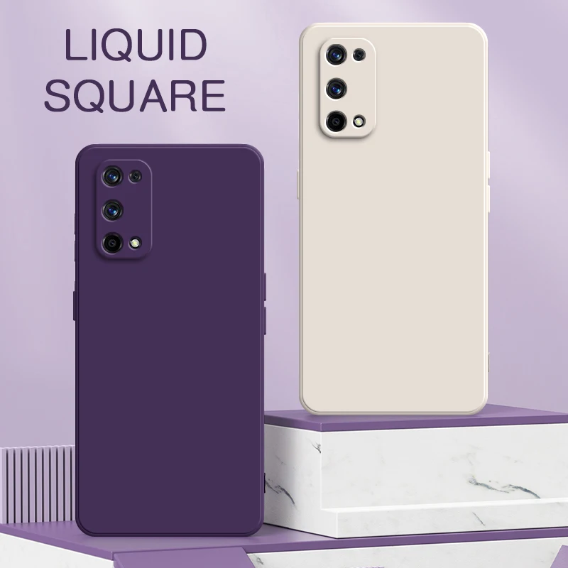 Square Liquid Silicone Case for Realme X7 Pro Ultra Max 5G Full