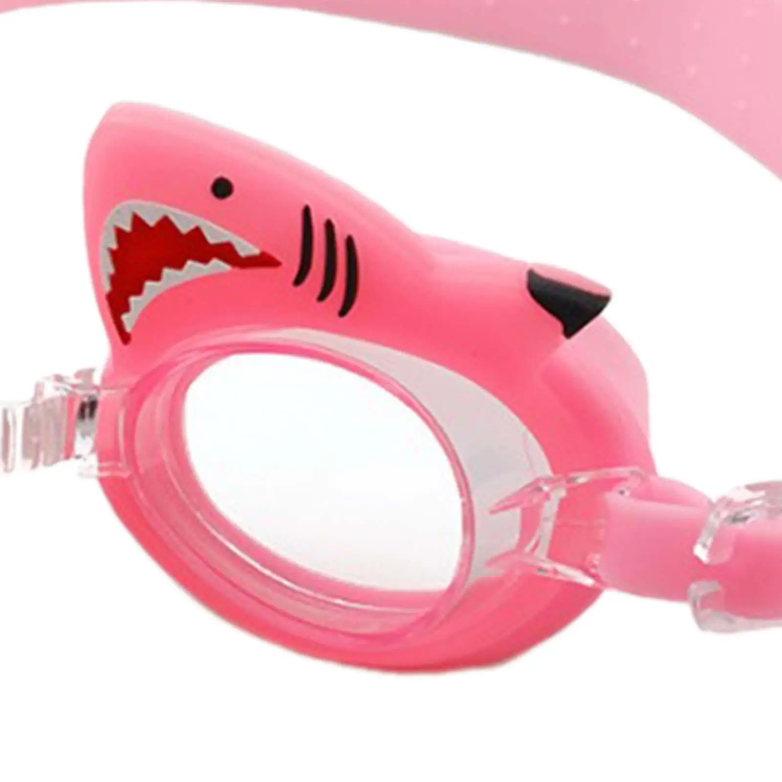 Girls Swim Goggles Swimming Goggles Anti Fog Pink Soft Silicone Cute Cartoon