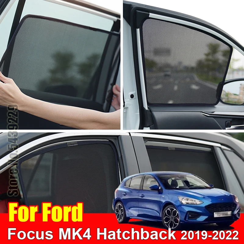 

For Ford FOCUS MK4 Hatchback 2019-2022 Magnetic Car Sun Visor Accessori Window Cover SunShade Curtain Mesh Shade Blind Custom