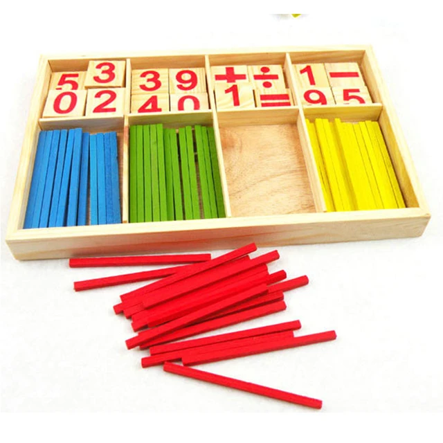 Jouets de comptage nombres en bois, bâtons de maths Montessori, jouet  éducatif pour enfants, Puzzle d'apprentissage, outils d'enseignement,  cadeaux pour enfants - AliExpress