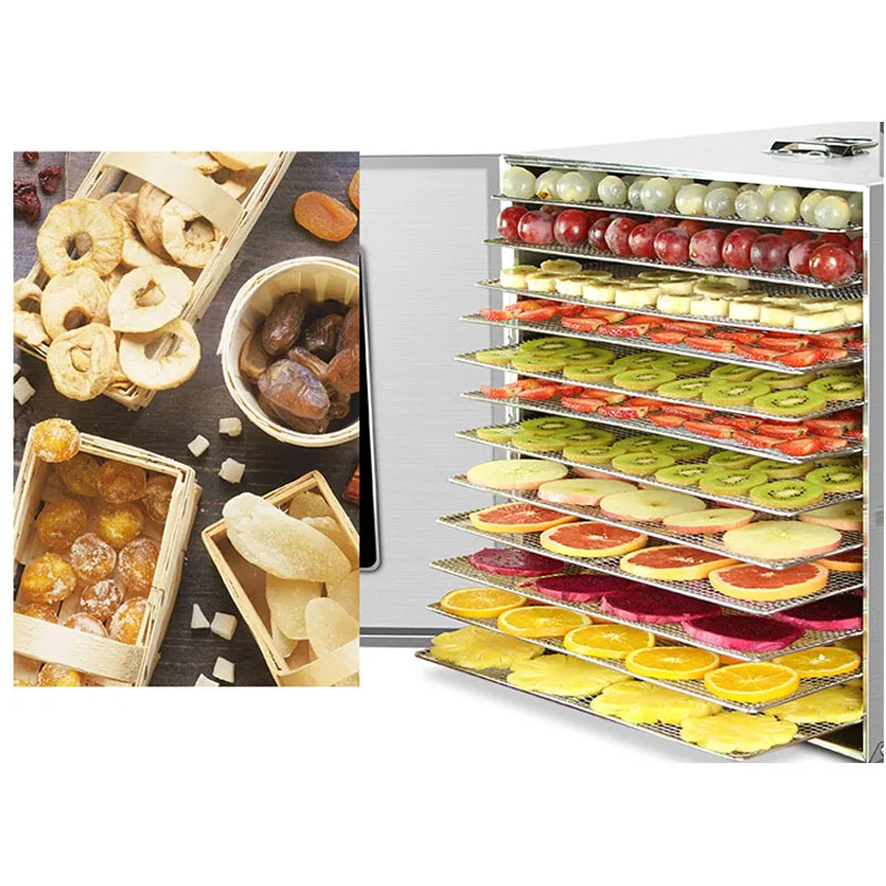 Food Dehydrator Machine 8 Stainless Steel Trays Adjustable Timer And Temperature Jerky,Herb,Meat,Beef,Fruits,Vegetables Dryer