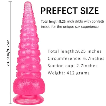 Abhoth Dildo  Octopus Foot Colored Tentacles Dildo Butt Plug Backyard Supplies Butt Plug Stimulation In-depth Sex Toys Anal Toys 5