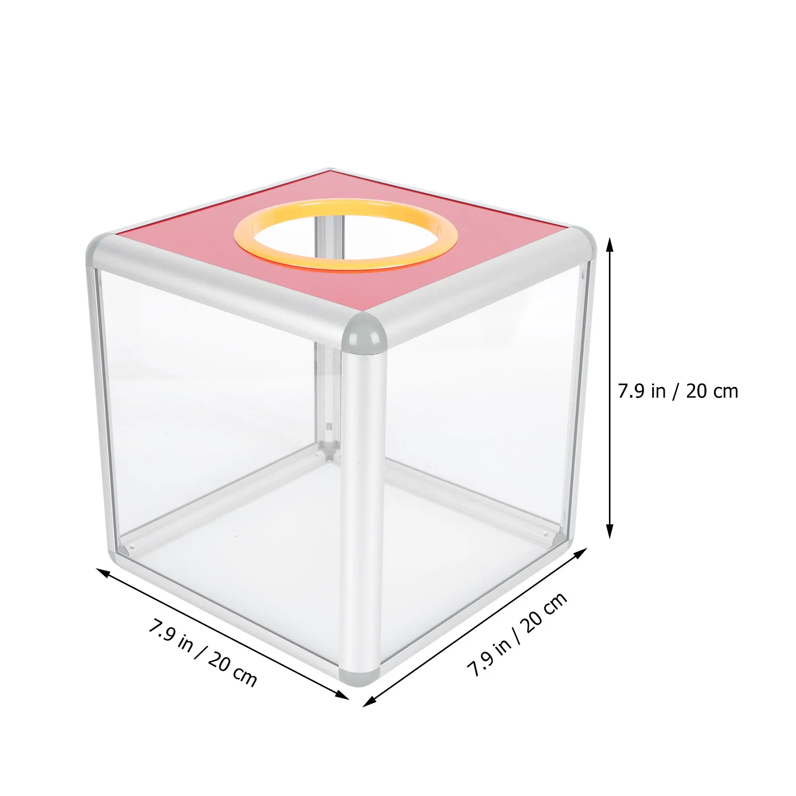 20cm Lottery Box Votes Collection Container Suggestion Letter Charity Fundraising Storage Box Note Holder Desk 5