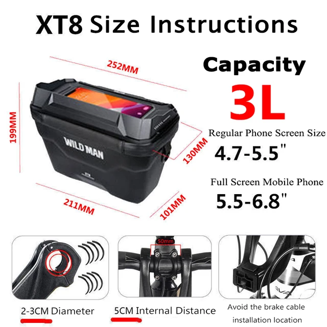 와일드 맨 스쿠터 헤드 핸들 백: 자전거와 스쿠터 라이딩을 위한 필수 액세서리