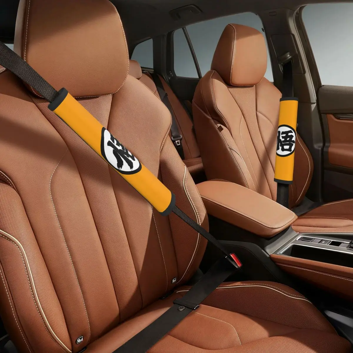 Car Seat Belt Accessory Cartoon Anime Gokus Seat Belt Cover Pad 2 PCS Auto Shoulder Strap