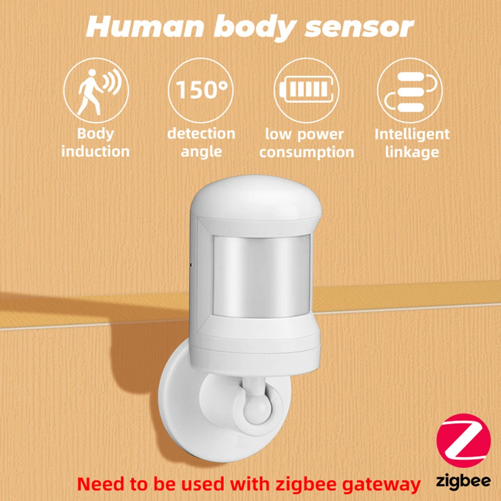 Zigbee Motion Sensor Alarm Smart Human Body Induction Pir Sensor 7m 150