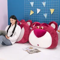 Disney Anime Toy Story 4 Strawberry Bear Pillow Bear Backrest Plush Toy Doll Pillow Doll Cushion With Strawberry Flavor Kawaii 1