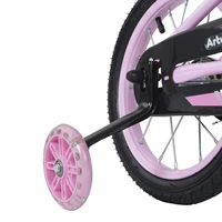 Vélo pour enfant de 14 pouces avec siège réglable et roues auxiliaires, vélo enfant pour apprendre à rouler 4