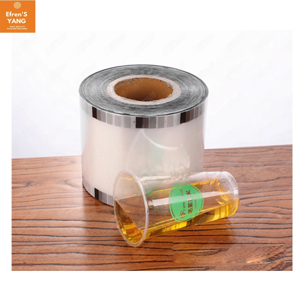 EFREN Bubble Boba Tea Cup Sealing Film Roll For Manual Milk Tea Juice Drink Cup Sealing Machine Transparent Clear PP Cups 90mm bubble tea cup sealing film