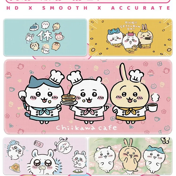 

ちいかわ Mouse Pad Miniso Large Kawaii Girl Cute Cartoon Esports Game Laptop Keyboard Desk Desktop Pad Student Stationery