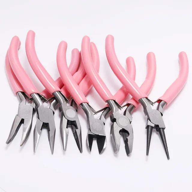 Mini Pliers Diagonal Pliers Round Bent Needle Nose Cutter Handcraft Beading Insulated Plier For DIY Small Jewelry pliers tools 3
