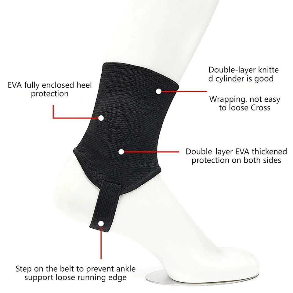 1Pair EVA Ankle Brace Anticollision Shield Protector Dual Sided Pads Soccer Football Volleyball Sports Ankle Support Brace