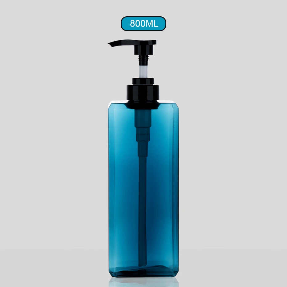 1000ml Square Refillable Pump Bottle for Shampoo, Conditioner, and Body Wash