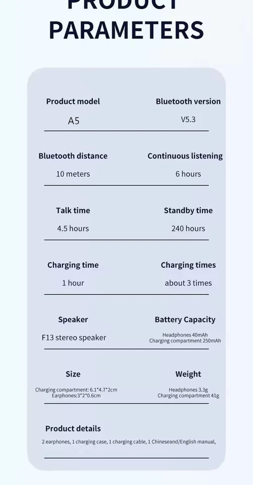 Wireless Earbuds Bluetooth 5.3 Sports Headphones With Microphone_voghion.com