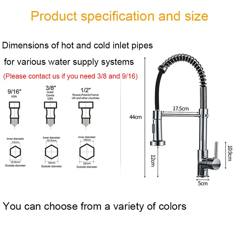 Faucet All Copper Nickel Tap Multifunctional Spring Pull Bathroom Kitchen Faucet Vegetable Basin Sink Faucets Pull Out Mixer Tap