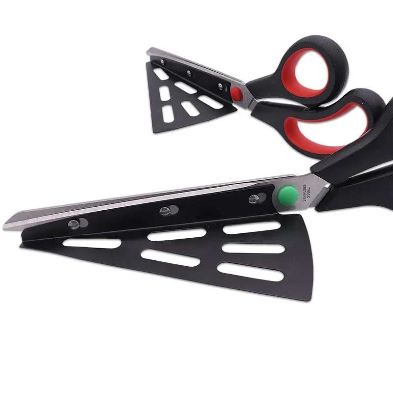 Detachable Pizza Scissors Knife with Protective Server Stainless Steel Pizza Cutter Slicer Scallion Cutter Kitchen Accessories