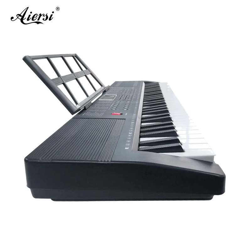 Aiersi-Portable Electronic Keyboard, 61 Key, Red ,Black, White Color
