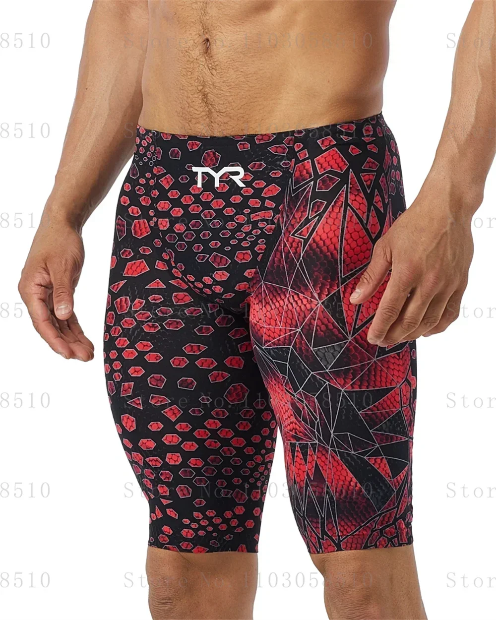 Men Swim Jammer Trunks Shorts Professional Surf Uv Protection Gym Endurance Athletic Training
