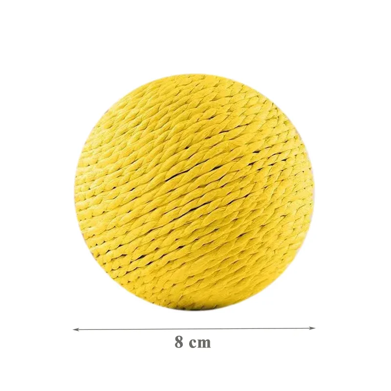 8cm Interactive Cat Scratching Ball Bite-Resistant Kitten Toy with Crinkle Sound for Chasing And Play