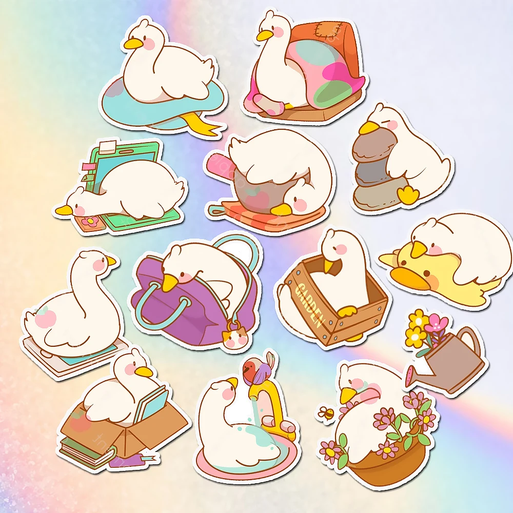 

Set of 30 Kawaii Goose Duck Stickers Self-Adhesive Decals for DIY Crafts, Planner, Scrapbook, Journal, Water Bottle Decoration